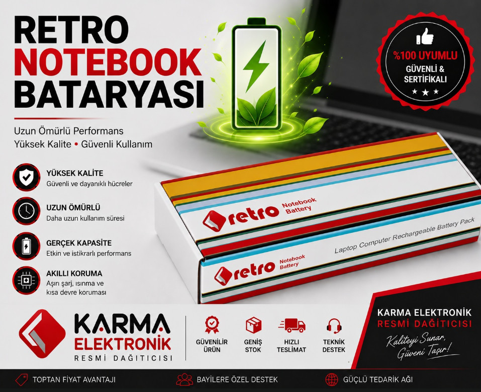 RETRO 2874180-2S Notebook Bataryası